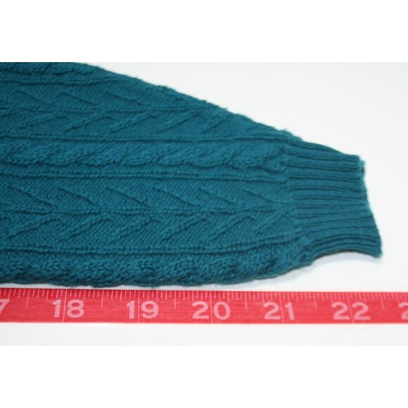 Pendleton Wool Cable Knit Cardigan Sweater Womens S Teal Blue Heritage Classic - Picture 6 of 7